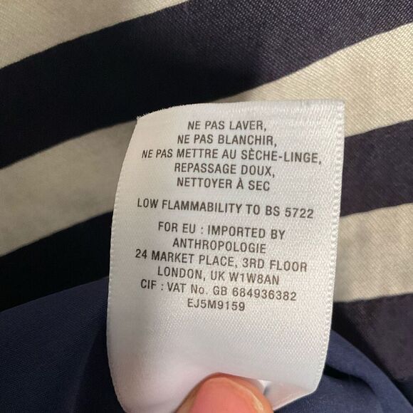 Moulinette Soeurs Anthropologie size 6 Dress Split Print Stripes Floral Cocktail - Picture 6 of 10